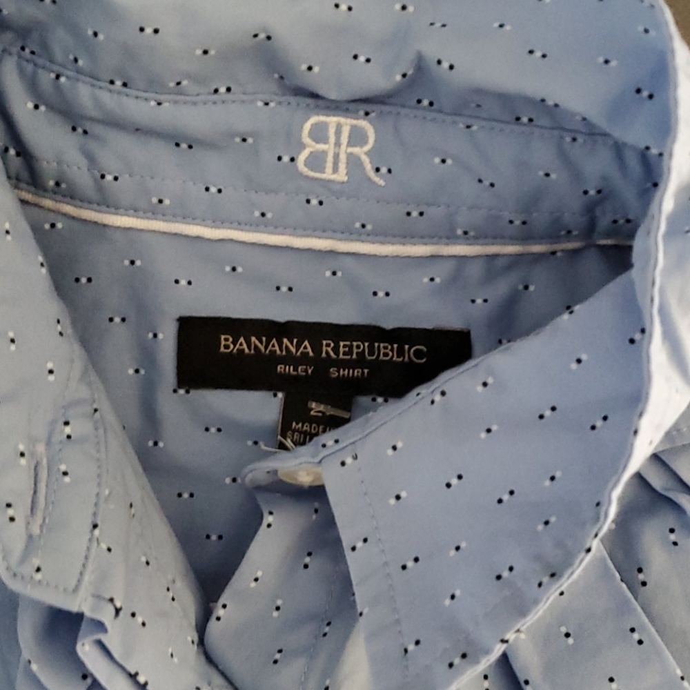 BANANA REPUBLIC blue ruffled Riley sleeveles top - Picture 8 of 8